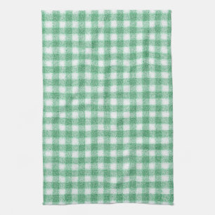 Linge De Cuisine Gingham vert menthe