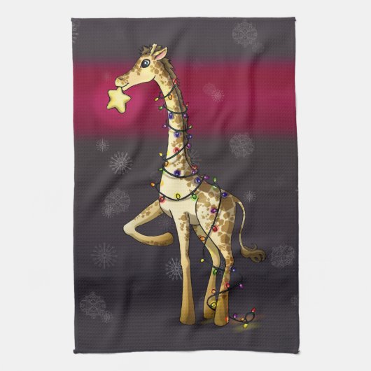 Linge De Cuisine Girafe brillante (Vertical)