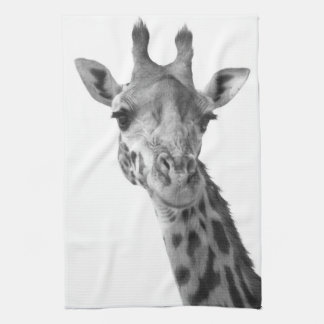 Linge De Cuisine Girafe noire et blanche