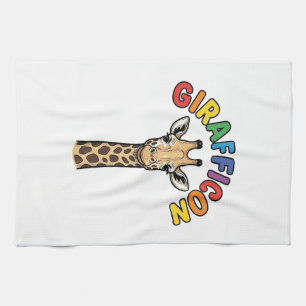 Linge De Cuisine Girafe Vintage Icône Conception de Chemise de Mign