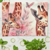 Linge De Cuisine Giraffe à l'aquarelle (Plié)