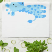 Linge De Cuisine Giraffe Bleue 3e anniversaire (Plié)