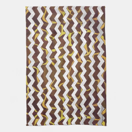 Linge De Cuisine Giraffe Brown et jaune (Vertical)