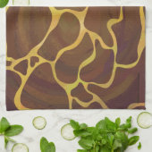 Linge De Cuisine Giraffe Brown et jaune (Plié)