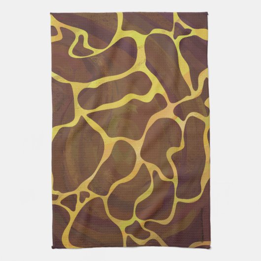Linge De Cuisine Giraffe Brown et jaune (Vertical)