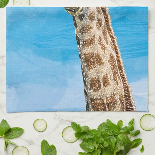 Linge De Cuisine Giraffe curieuse (Plié)