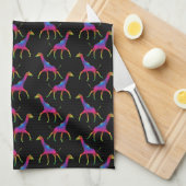Linge De Cuisine Giraffe de couleur arc-en-ciel (Quart Plié)