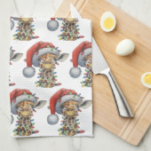 Linge De Cuisine Giraffe Festive (Quart Plié)