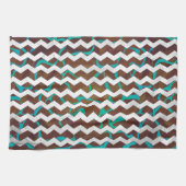 Linge De Cuisine Giraffe Impression Brown et Turquoise (Horizontal)