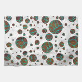 Linge De Cuisine Giraffe Impression Brown et Turquoise (Horizontal)