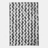 Linge De Cuisine Giraffe noir et gris Chevron Motif (Vertical)