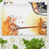 Linge De Cuisine Giraffe Savannah Art (Plié)