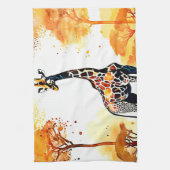 Linge De Cuisine Giraffe Savannah Art (Vertical)