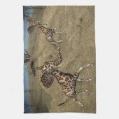 Linge De Cuisine Giraffes d'éléphants mignons (Vertical)