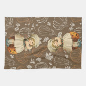 Linge De Cuisine Girl Carving Apple Halloween (Horizontal)