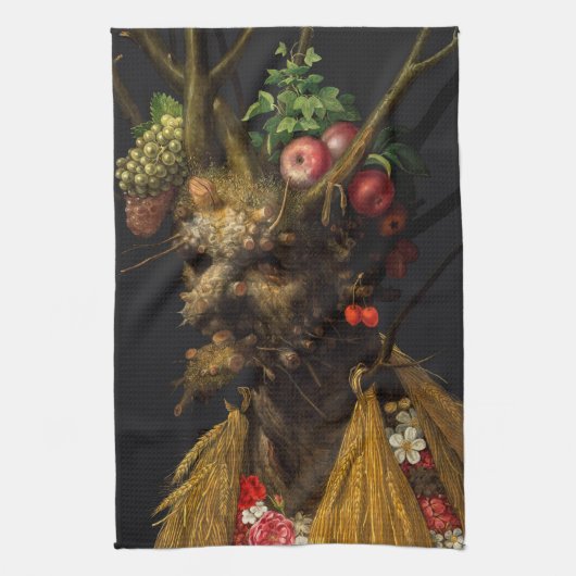 Linge De Cuisine Giuseppe Arcimboldo - Quatre saisons en une tête (Vertical)