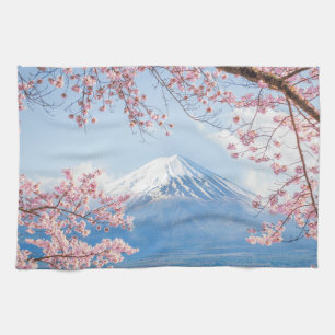 Linge De Cuisine Glace et neige Cherry Blossoms Mt. Fuji Japon