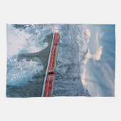 Linge De Cuisine Glace et neige | Train Express Red Bernina Suisse (Horizontal)