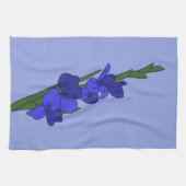 Linge De Cuisine Gladiole bleue (Horizontal)