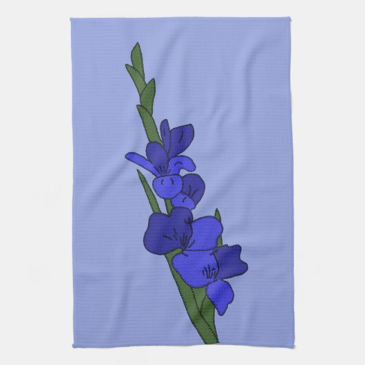 Linge De Cuisine Gladiole bleue (Vertical)