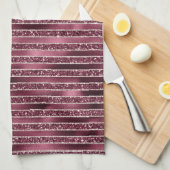 Linge De Cuisine Glam Burgundy Rouge Rose Blush Parties scintillant (Quart Plié)