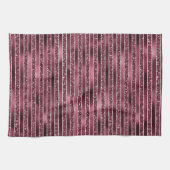 Linge De Cuisine Glam Burgundy Rouge Rose Blush Parties scintillant (Horizontal)