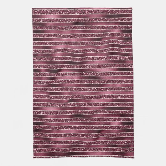Linge De Cuisine Glam Burgundy Rouge Rose Blush Parties scintillant (Vertical)