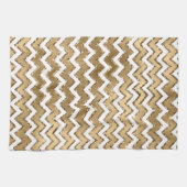 Linge De Cuisine Glam Gold White Zigzag (Horizontal)