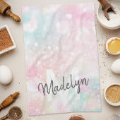 Linge De Cuisine Glam Parties scintillant rose Pastel Motif fille