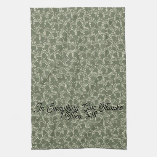 Linge De Cuisine Glands d'automne dans l'olive (Vertical)