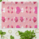 Linge De Cuisine glitter pink heart vibrant romantic wallpaper (Plié)