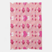 Linge De Cuisine glitter pink heart vibrant romantic wallpaper (Vertical)