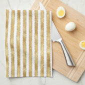 Linge De Cuisine Glitzy Gold White Glam Parties scintillant Sparkle (Quart Plié)