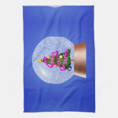 Linge De Cuisine Globe des neiges de l'arbre de Noël (Vertical)