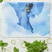 Linge De Cuisine Gloire du matin bleu et bourdon (Plié)