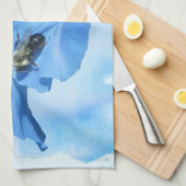 Linge De Cuisine Gloire du matin bleu et bourdon (Quart Plié)