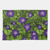 Linge De Cuisine Gloire du matin en violet et vert (Horizontal)