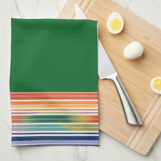Linge De Cuisine Glorious Rainbow Stripes (Quart Plié)
