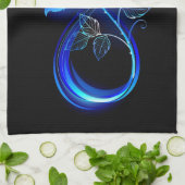 Linge De Cuisine Glowing infinity with blue rose (Plié)