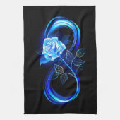 Linge De Cuisine Glowing infinity with blue rose (Vertical)