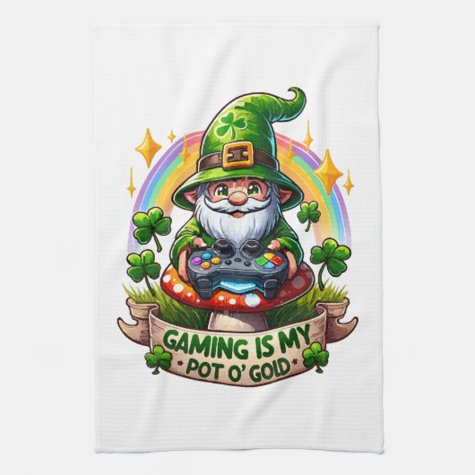 Linge De Cuisine Gnome de joueur de la Saint-Patrick (Vertical)