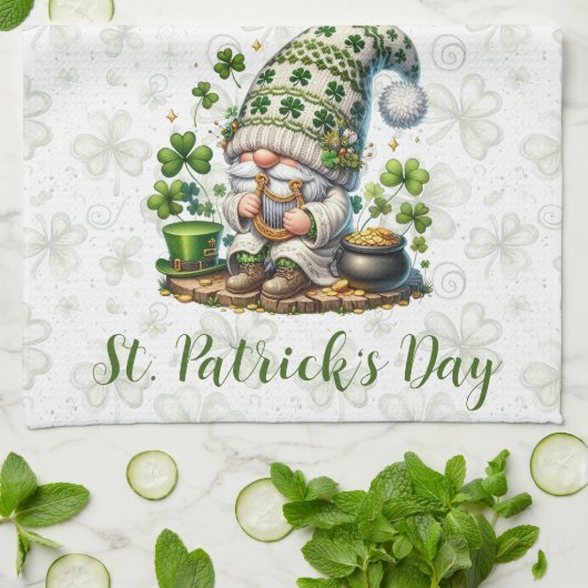 Linge De Cuisine Gnome de la Saint-Patrick Fantaisiste (Plié)