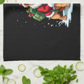 Linge De Cuisine Gnome Riding English Bulldog Christmas Xmas Boys G (Plié)