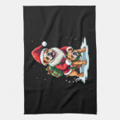 Linge De Cuisine Gnome Riding English Bulldog Christmas Xmas Boys G (Vertical)