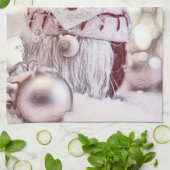 Linge De Cuisine Gnome rose dans la peinture d'aquarelle de neige (Plié)