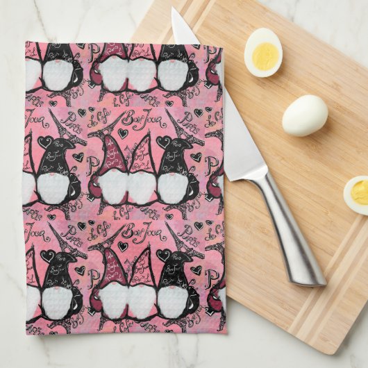 LINGE DE CUISINE GNOMES (Quart Plié)