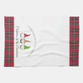 Linge De Cuisine Gnomes de Noël Nom personnalisé Noël (Horizontal)
