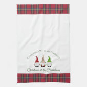 Linge De Cuisine Gnomes de Noël Nom personnalisé Noël (Vertical)