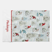 Linge De Cuisine Gnomes de Noël personnalisés (Horizontal)