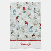 Linge De Cuisine Gnomes de Noël personnalisés (Vertical)